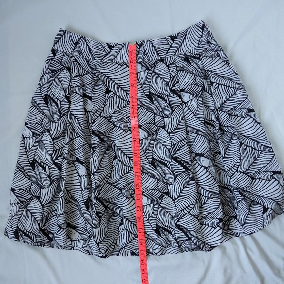 LOFT 100% Linen Leaf Print Skirt - Picture 7 of 9